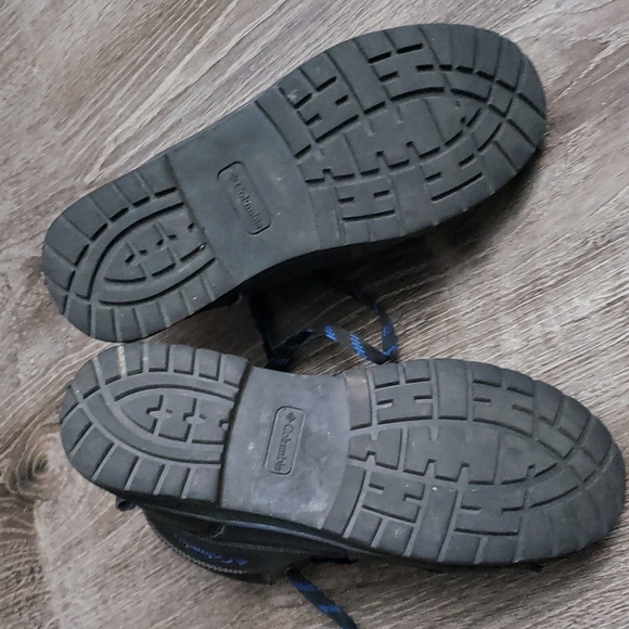 Columbia Boys Waterproof Wrangle Peak Black Lace Up Mid Top Boots Size 3 - Picture 5 of 9